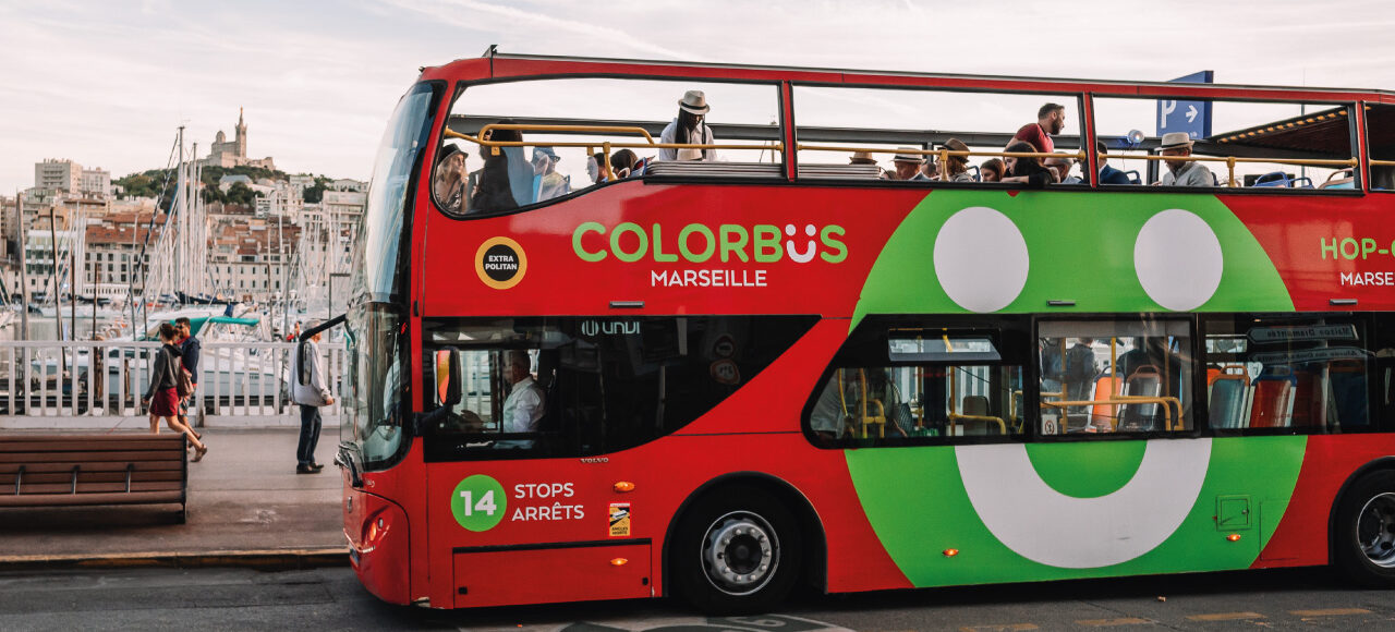 Sunset Tour • Visite Touristique de Marseille en Bus Panoramique au coucher du soleil • Colorbüs